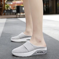 new women mesh sandals women head semi slipper outdoor breathable recreational light walking platform shoes zapatos de mujer