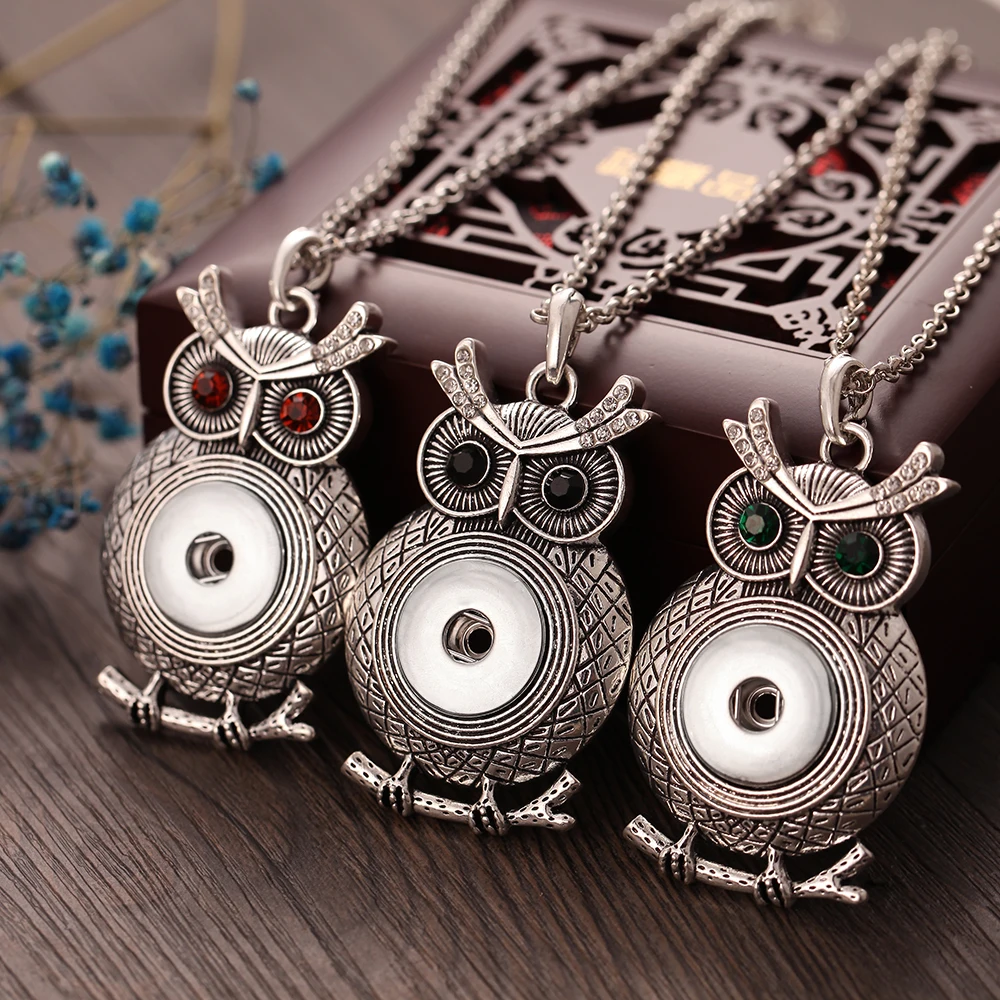 Новое цветочное ожерелье с кнопкой Chians винтажное металлическое подвеской 18 мм 20