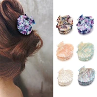 women girl sea shell hair clip claw acetate resin grips hairpin accessories