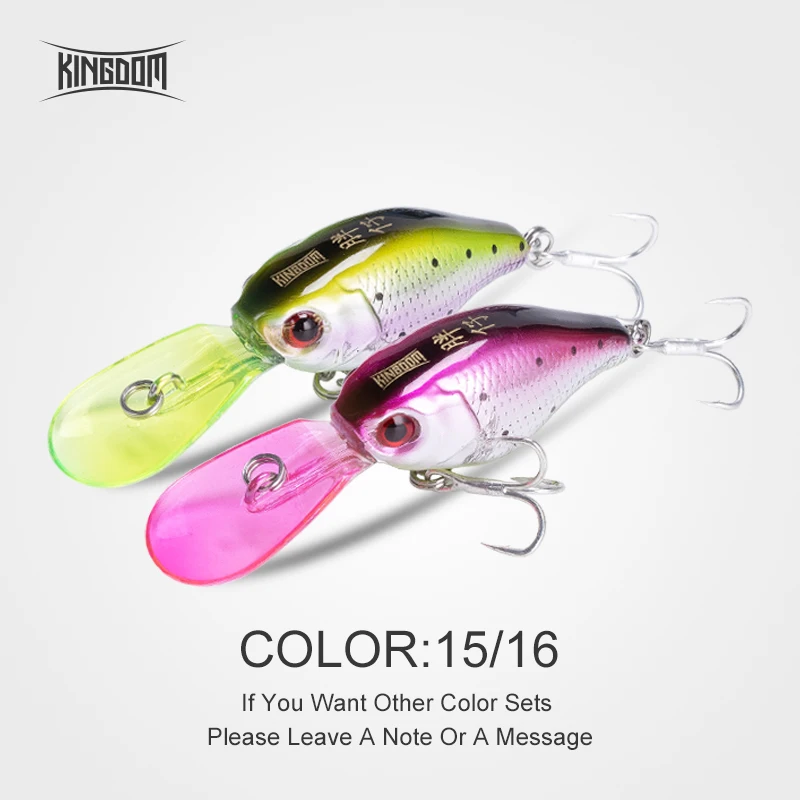5316-15-16 Kingdom Fishing Приманка Crankbait Isca искусственная Jerakbait медленное погружение 50 мм 5 г Воблер для мелкой рыбы форель, щука модель приманки 5316 - Цвет: 5316-15-16