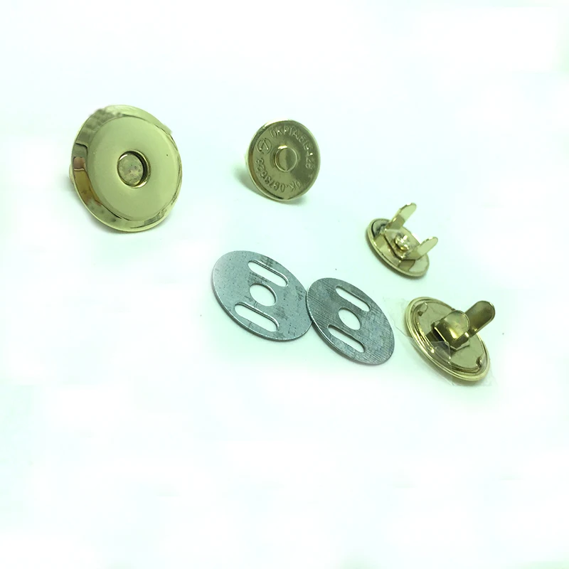 100set Magnetic Purse Snaps 18mm - Gold Snap button for bags