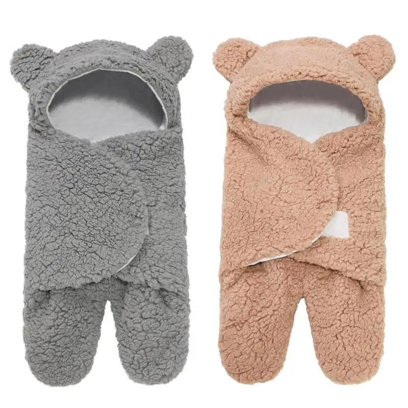 Регулируемый Детский Бархатный спальный мешок из овечьей шерсти для