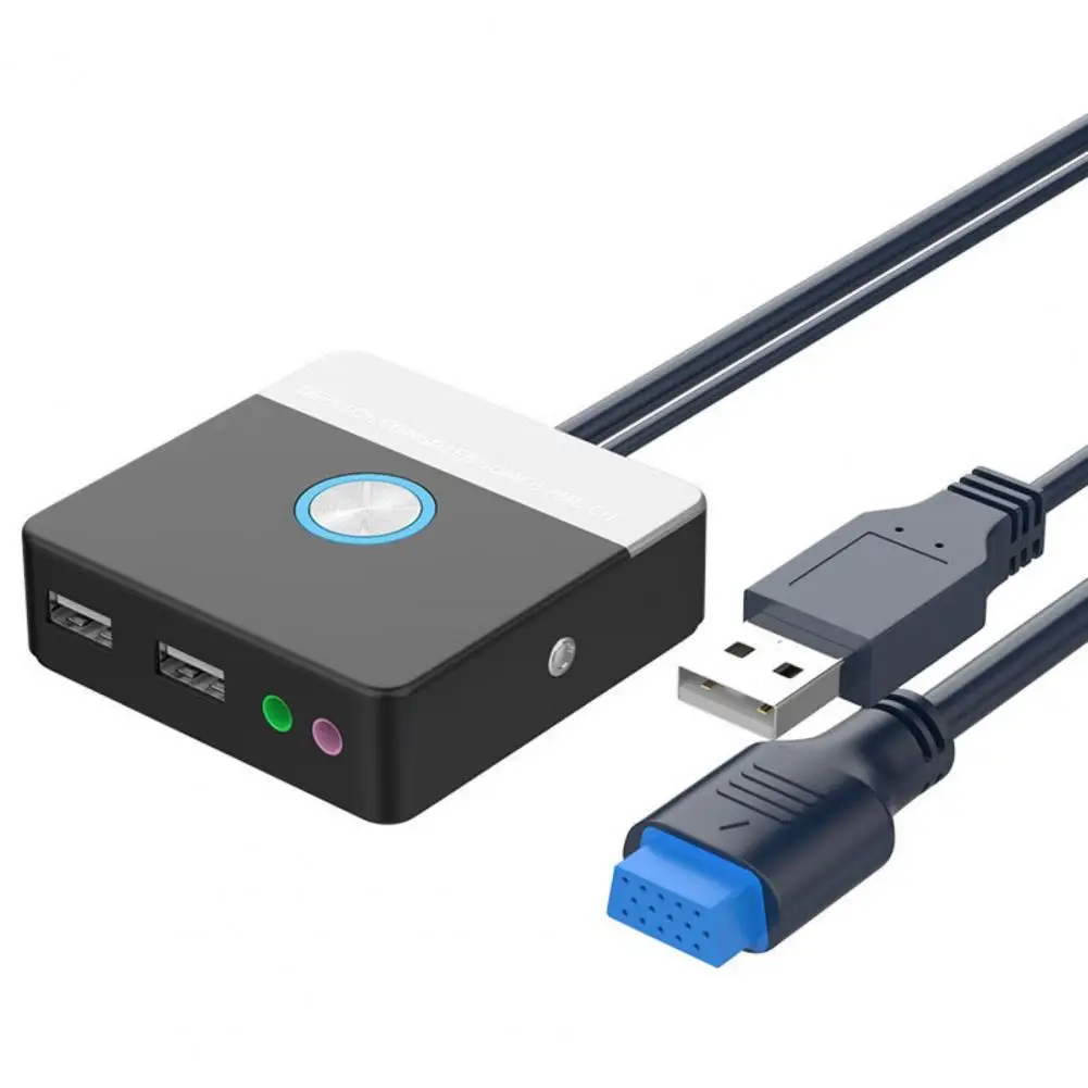 

Double USB Ports 2 Audio Interfaces Desktop Computer Case Power Supply Switch
