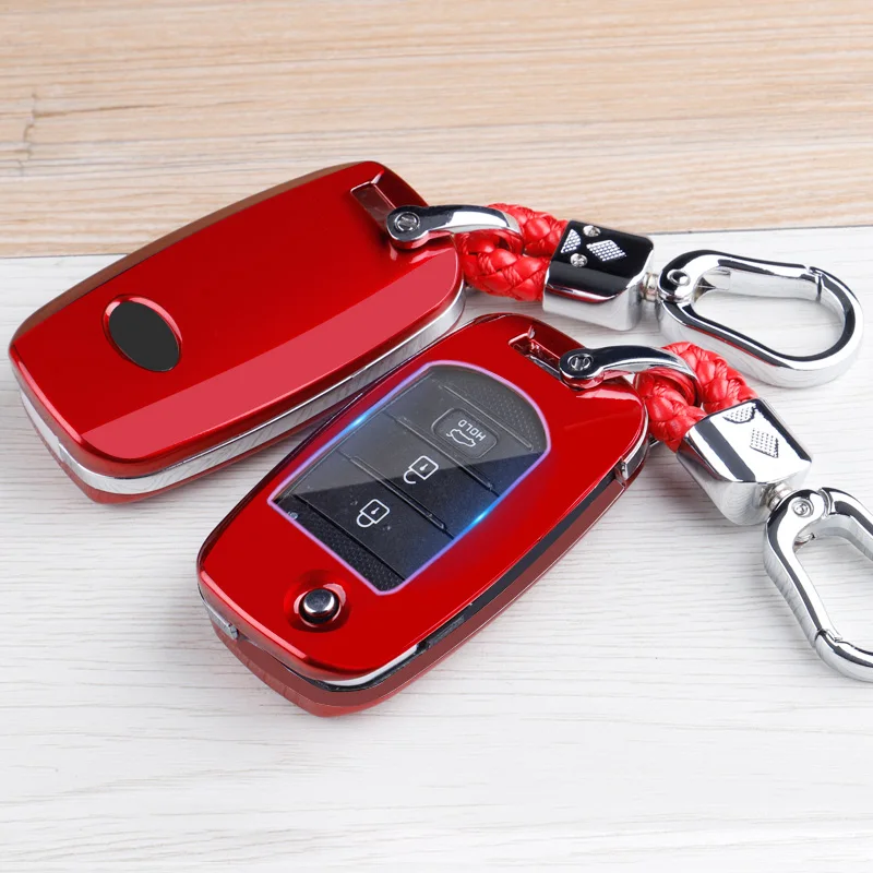 Складной чехол для автомобильного ключа ABS Touch с 3 кнопками Hyundai I30 IX35 Avante Verna KIA K2 K5