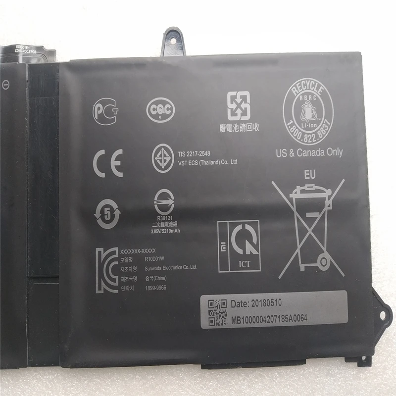 Новый аккумулятор R10D01W для Xiaomi компьютера 2ICP(3/38/123)(4/45/123) оригинальный ноутбука 7 В
