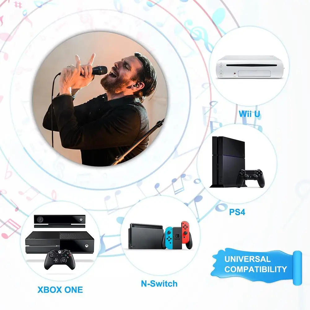 USB проводной микрофон 3 м/9 8 Фута высокопроизводительный для караоке Nintendo Switch PS4