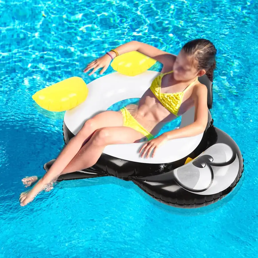 

safety Children Water Inflation Penuins Animal Modelling Swim Ring Circle Kid Swimming Pool Toy pool party