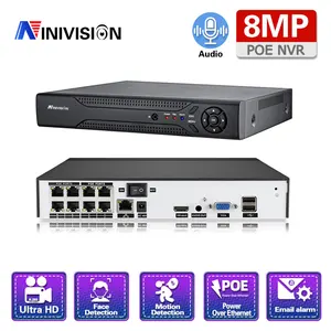 h 265 4k 8ch poe cctv nvr audio security surveillance video recorder 8ch 4mp 5mp poe nvr iee802 3af for poe ip cameras free global shipping