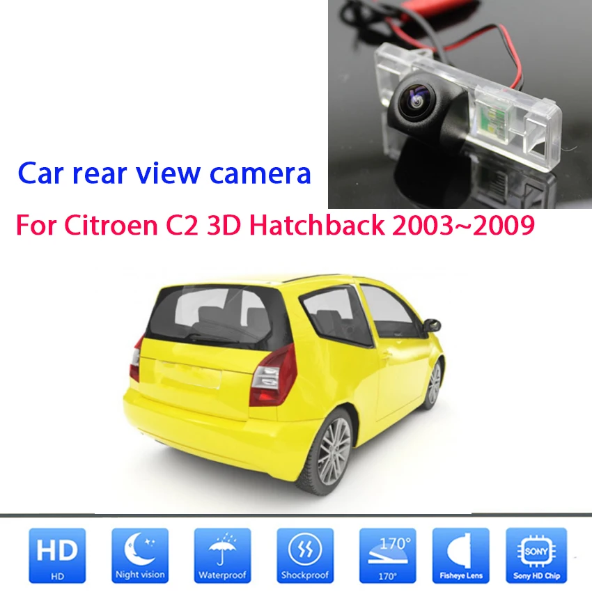 

Автомобильная парковочная камера заднего вида для Citroen C2 3D хэтчбек 2003 2004 2005 2006 2007 2008 2009 Full HD резервная камера ночного видения
