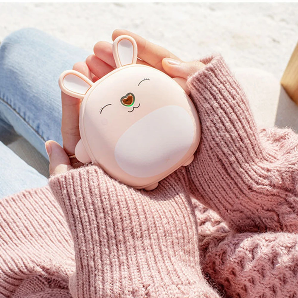 6000 мАч 2 в 1 милый USB Перезаряжаемый ручной обогреватель карманный портативный