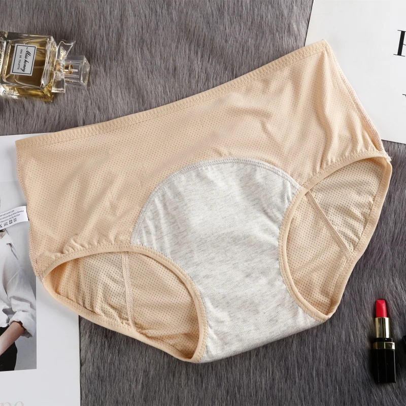 Менструальное нижнее белье хлопковые трусы с защитой от протечек Женские брифы