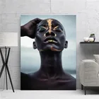 Современный домашний декор, модульная модель Африканской девушки, картина, настенное искусство, Современная печать Hd, ежедневный декор, модный плакат