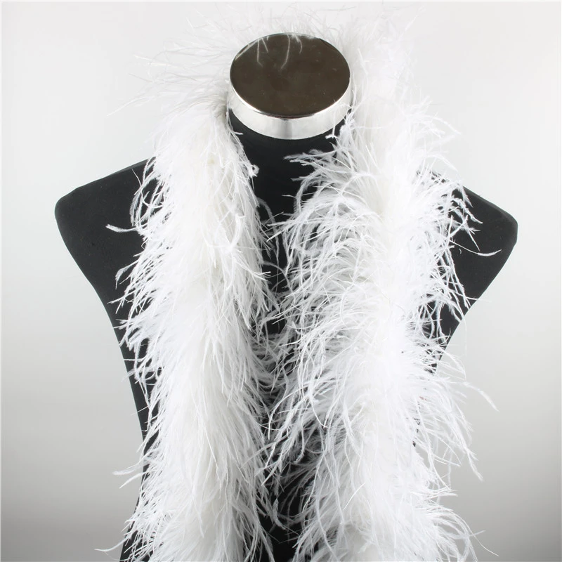 6 Layer 2pcs/lot high quality fluffy Red Ostrich Feather Boa Costume Wedding party decoration plume DIY feathers for crafts | Дом и сад