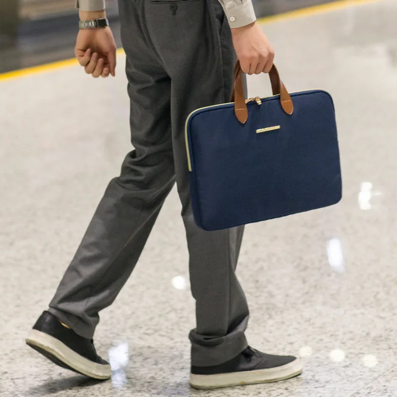 Stylish Simplicity Laptop Bag Business Trip High Capacity Briefcase Earthquake Resistance Notebook Computer Liner Pouch Supplies