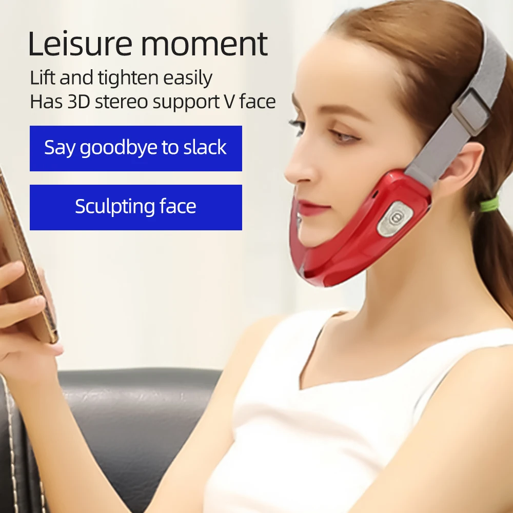 

Face Chin V-Line Lift Up Belt Remote ControlLED Photon Therapy Facial Lifting EMS Facial Slimming V-Face Care Device