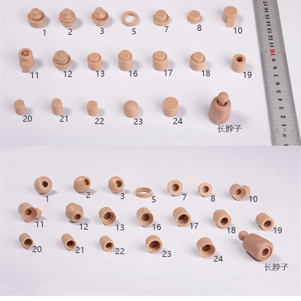 

1/6 Scale Head Carving Neck Foot Let Body Connectors Neck Joint for 12" Action Figure Toys Accessory