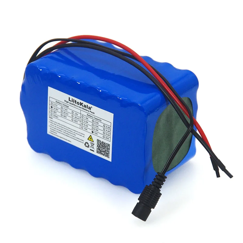 Liitokala 14,8 V 12Ah 4s6p 18650 li-iom батарейный блок для ночной рыбалки, обогреватель для Шахтерских усилителей, батареи с BMS