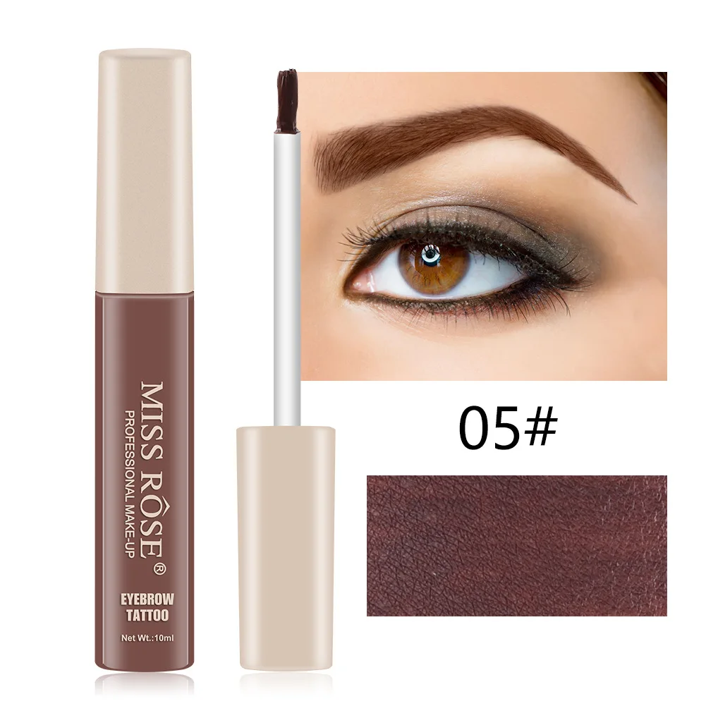 05 MISS ROSE 10 цветов гель для бровей Быстросохнущий матовый карандаш для бровей водонепроницаемый долговечный не маркая окрашивание бровей pomadeTSLM1 - Цвет: 05