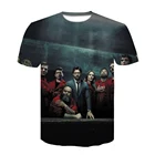 Летняя футболка с надписью Дом Бумаги, футболка с надписью бумажный дом, Vogue Dali Mask Casa De Papel, Повседневная футболка, Мужской Топ