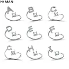 Кольцо женское с 26 буквами, регулируемое с паве из фианита