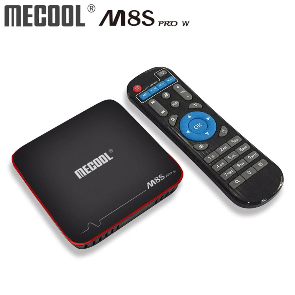 Mecool M8S Pro W Android ТВ приставка Amlogic S905W четырехъядерный ТВ приставка 2 Гб 16G Android 7,1 умный медиаплеер 4K 2,4G Wifi ТВ приёмник