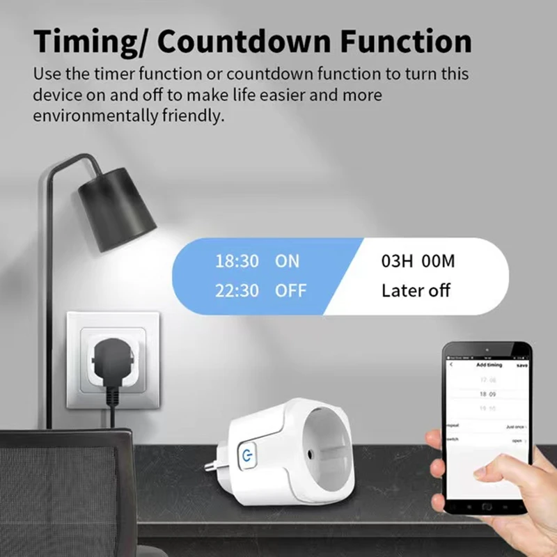

Wireless Socket Tuya Magic EU Plug Adapter 16A 220V Smart Home Remote Voice Control Power Outlet Support Google Home Alexa