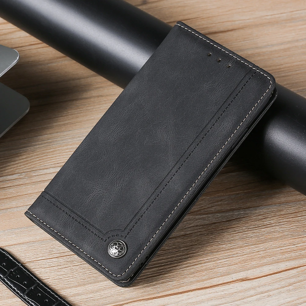 Кожаный чехол-книжка для Xiaomi Redmi Note 9 чехол Pro Max кошелек Магнитный чехлы телефона