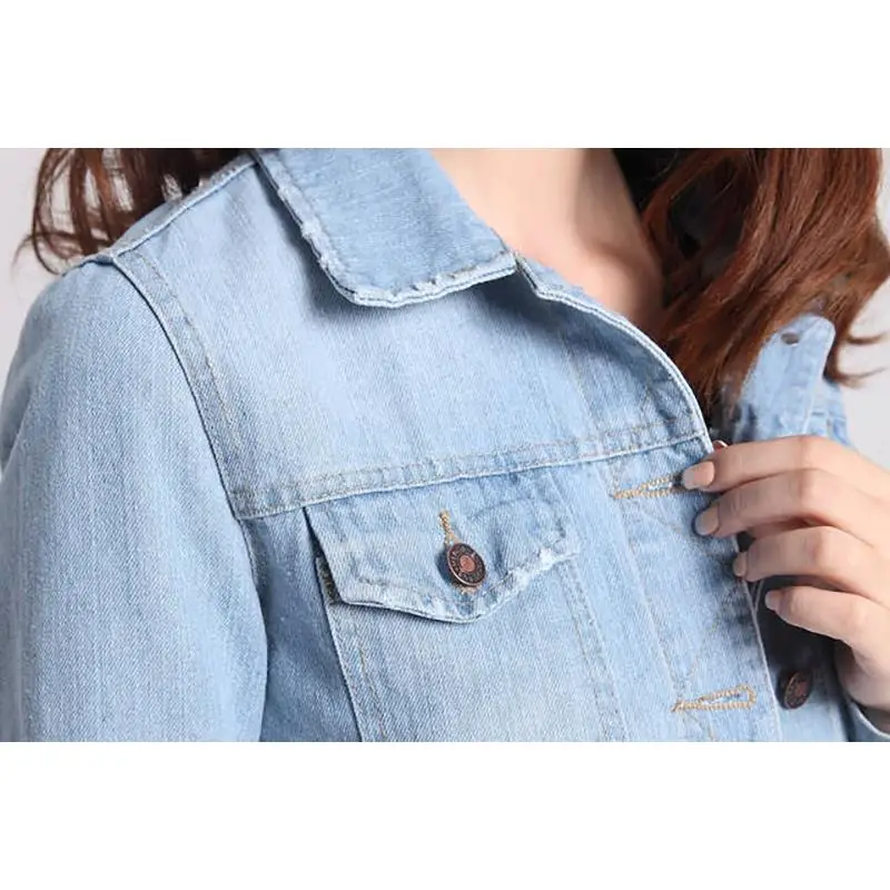 

Womens Jackets Coats 2021 Spring Women Jeans Jackets Denim Fashion Slim Cotton Solid Jacket for Women Outerwear Ladies Coats
