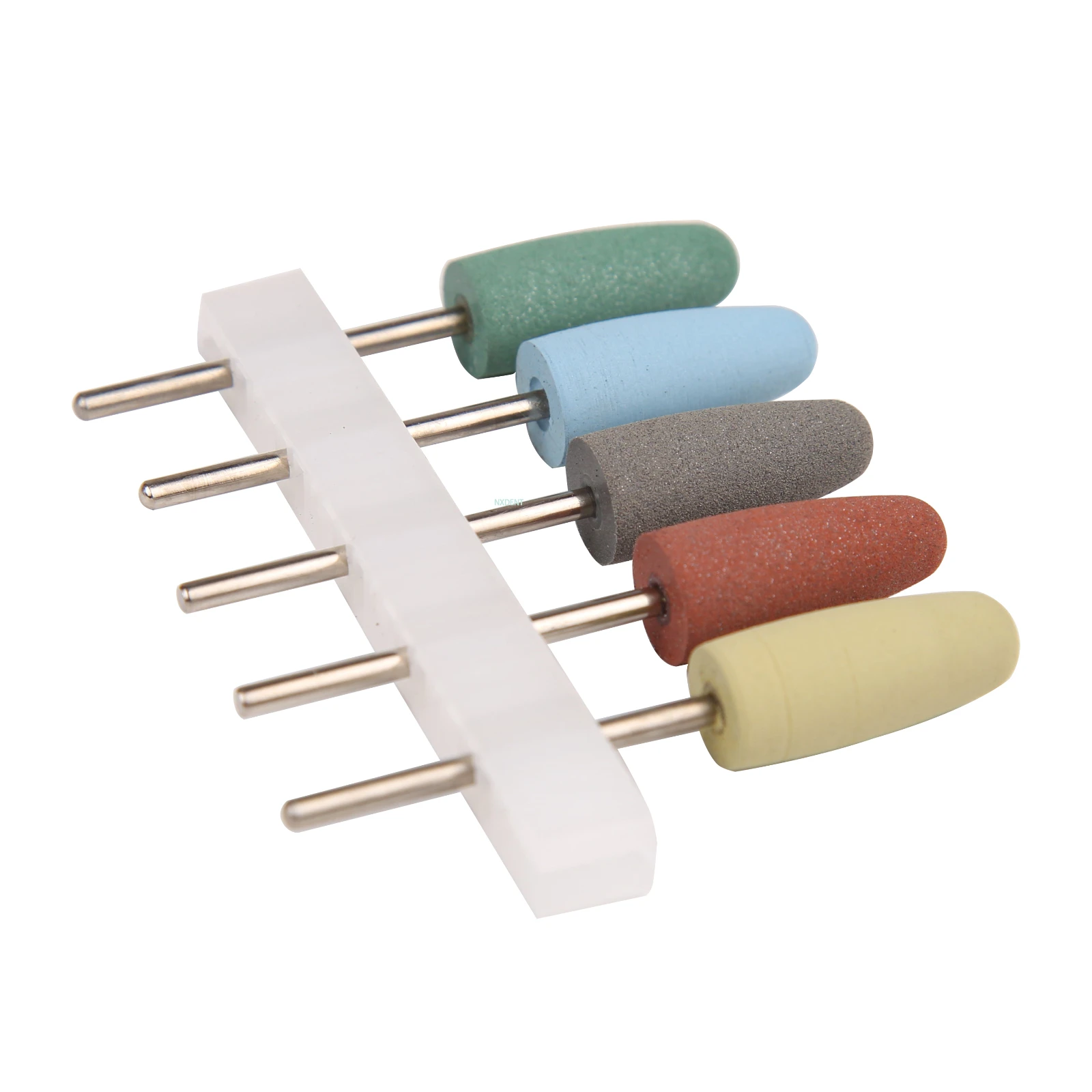 6pcs/set Dental Polishing Polisher Silicone Rubber Grinders Nail Drill Bits for Electric Manicure and Oral Intial Burs | Красота и