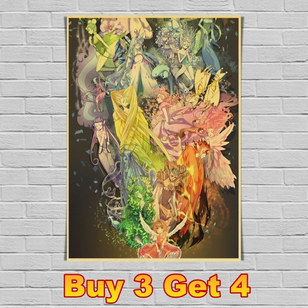 Карточный плакат аниме Retror Постер сакуры домашняя наклейка искусство живопись