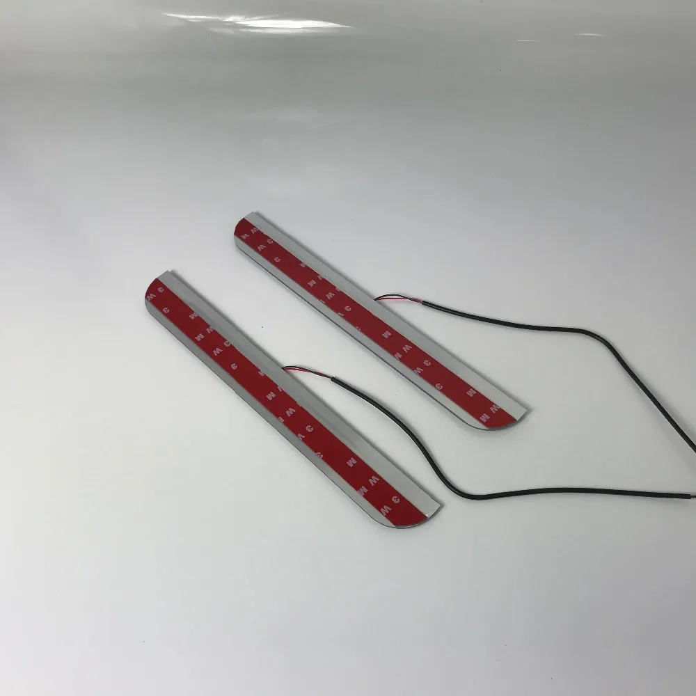 

Osmrk led moving door scuff for Kia cadenza dynamic door sill plate flat lining overlays guards flowing/fixed light