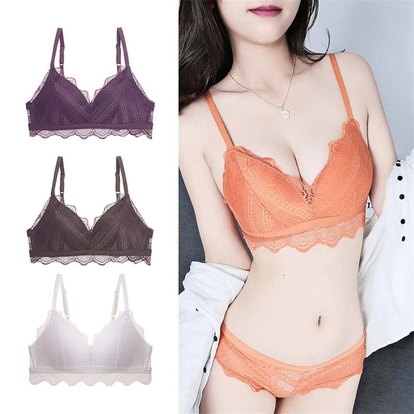 Женский кружевной бюстгальтер с чашками пуш-ап без косточек | Женская одежда