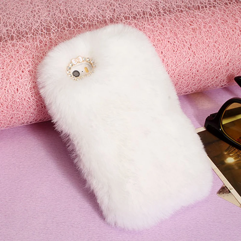 Милый объемный зимний чехол для телефона с длинным ворсом собаки сделай сам