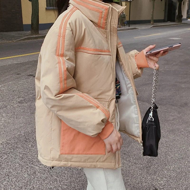 

Winter padded jacket 2020 new Korean version loose short down padded jacket women winter ins Hong Kong style tooling jacket tren