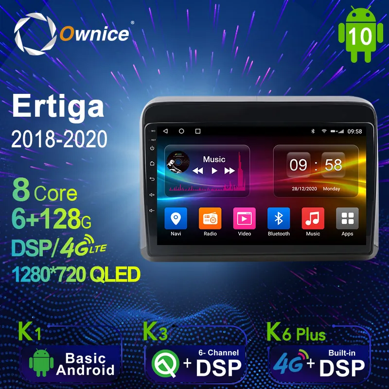 

Автомобильный мультимедийный радиоприемник Ownice, 6 ГБ + 128 Гб, Android 10,0, для Suzuki Ertiga 2018-2020, автомагнитола, 4G LTE, поддержка SPDIF