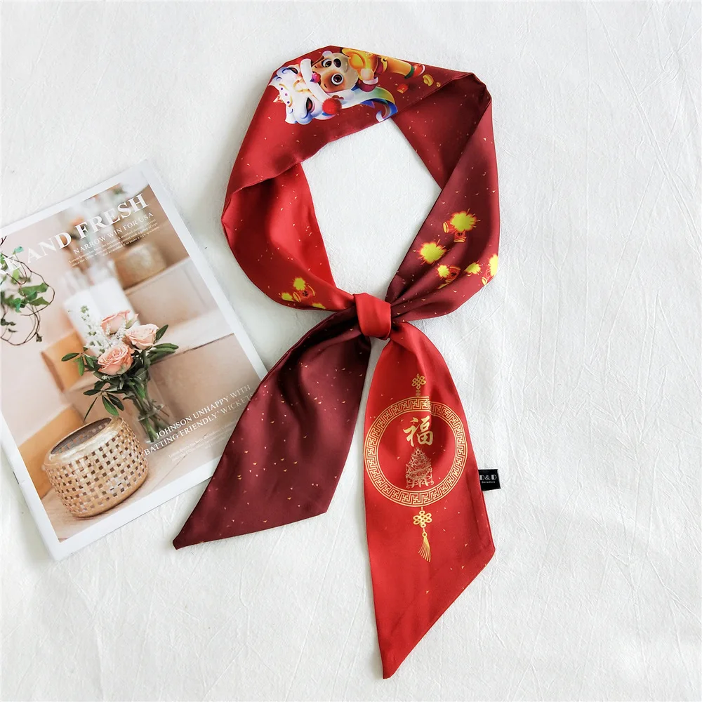 

Роскошный шелковый шарф, Женский дизайнерский головной убор с парижским принтом, шейный платок, узкие шарфы, женская сумка, ленты, Женский Г...