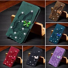 Leather Wallet Bling Phone Case For Samsung Galaxy A12 A32 A22 A52 A72 S21 S20 FE S10 S9 S8 Plus Note 20 Ultra Stand Cute Cover