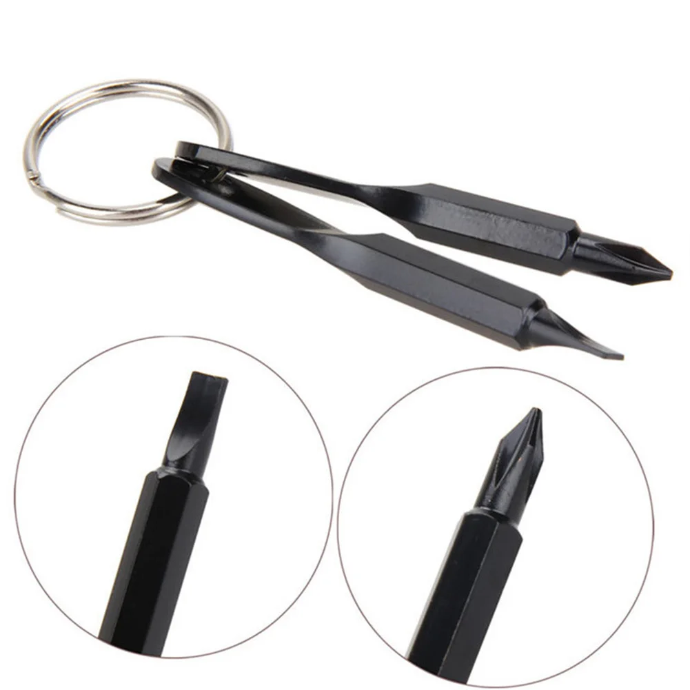 

4pcs Screwdriver Tool Keyring Flathead Repair tool Cast Steel Flat handle