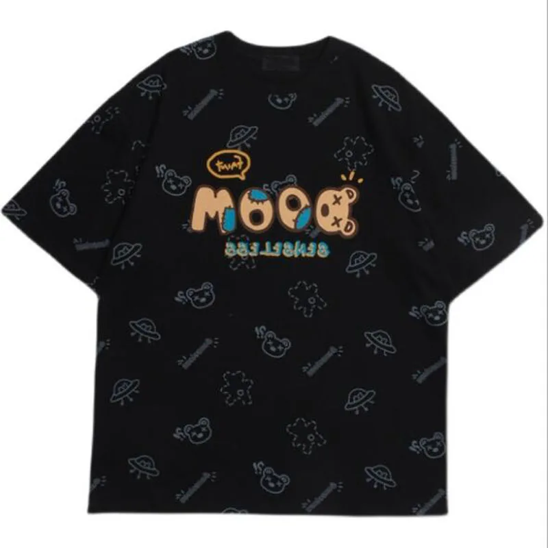 

New Style T-shirt Women Spring Summer Cute Print Short Sleeve O Neck Women Tops Cotton Spandex Woman T-shirts