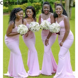 Bridesmaid Dresses Pink Spaghetti Straps V-Neck Spandex Satin Zipper Back Mermaid Bridesmaid Dresses Wedding Party Dresses Bridesmaid Dresses Pink Spaghetti Straps V-Neck Spandex Satin Zipper Back Mermaid Bridesmaid Dresses Wedding Party Dresses