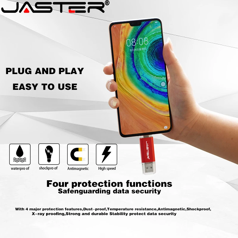 Лидер продаж флэш накопитель JASTER USB Type C 128 ГБ 64 32 16 флешка 2 0 для устройств C|USB