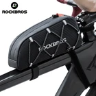 Велосипедные Сумки ROCKBROS, светоотражающая Ультралегкая сумка большой вместимости с верхней трубой и передним светом для горных и дорожных велосипедов, аксессуары для велоспорта