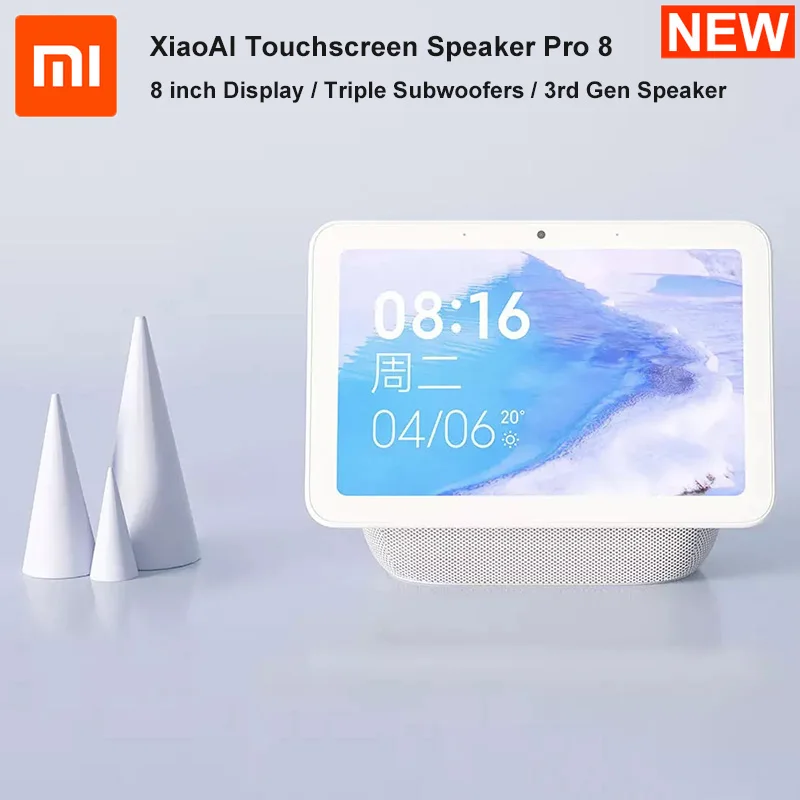 Сенсорный экран Xiaomi AI Pro 8 Bluetooth динамик цифровой дисплей дюймов будильник звук DTS