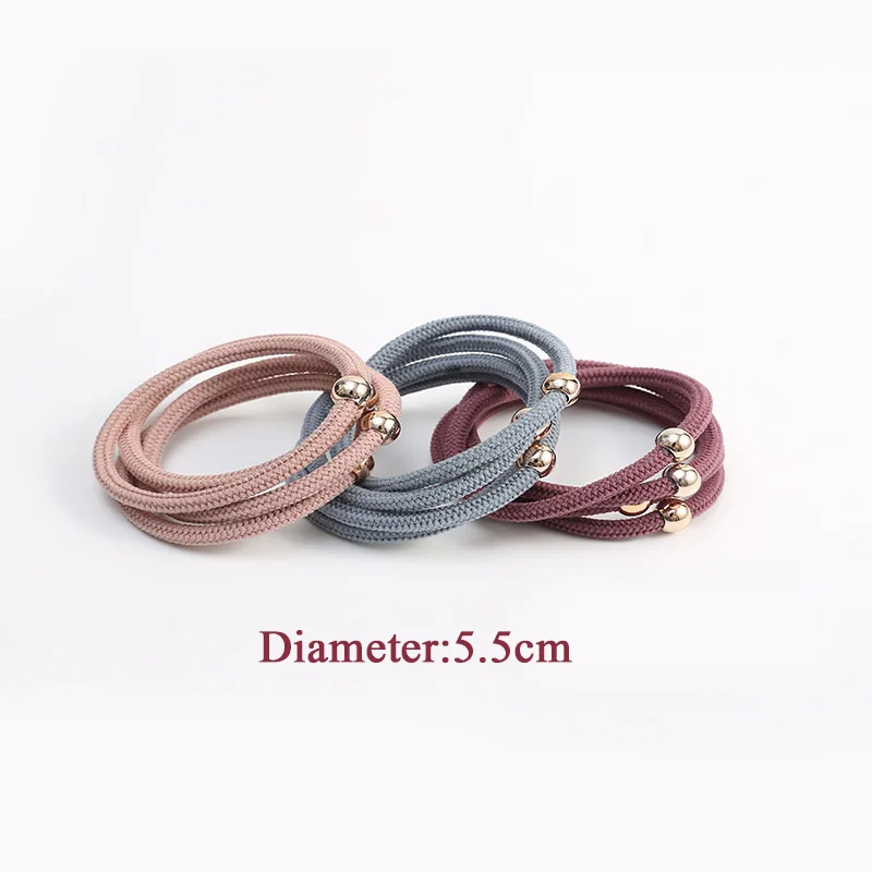 Разноцветные нейлоновые резинки для волос 5 см 50 шт