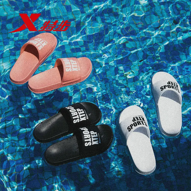 Xtep/унисекс Женские и мужские спортивные тапочки Модные удобные легкие дышащие