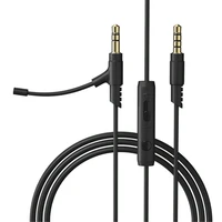 1 2m boom microphone cable mic for 3 5mm headphone with condenser mic for phone pc for boompro gaming headset v moda