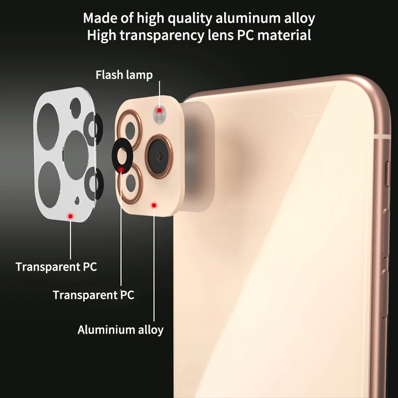 Модифицированная наклейка для объектива камеры крышка замены секунд iPhone X XR Xs Max