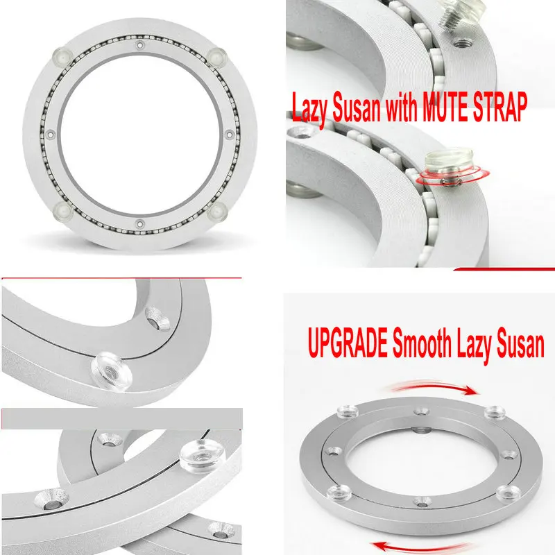 HQ RP01 Lazy Susan Serving Ring Rotating Plate Steel Ball Bearing Round Swivel Turntable Plate Table Swivel Plate 20in 50cm environmental anti slip universal rotating turn table bearing larizonay susan swivel plastic lazy susan