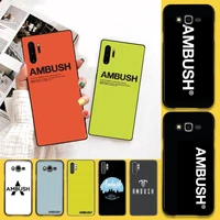 kpusagrt hot japan trend fashion ambush luxury phone case for samsung note 7 8 9 10 lite plus galaxy j7 j8 j6 plus 2018 prime
