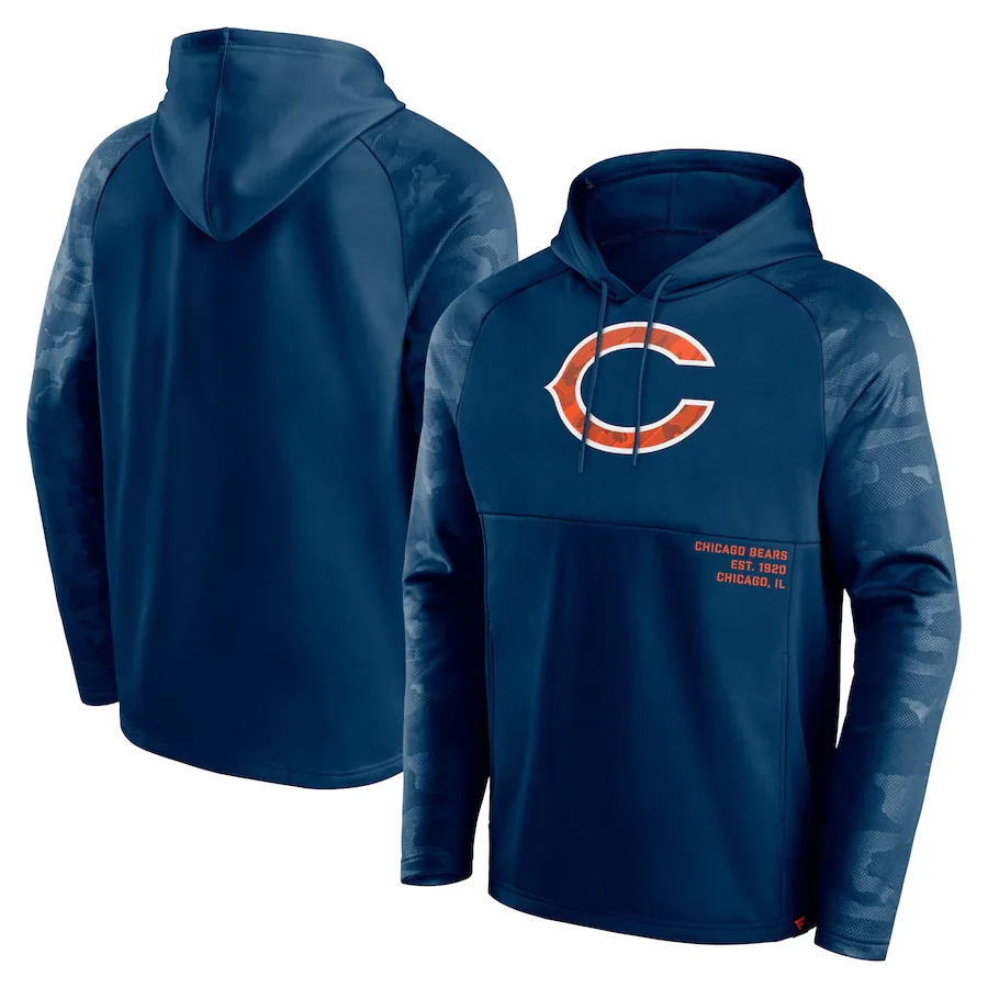 

Chicago Men sports Hoodies Bears sweatshirts Fanatics Branded Shade Defender Raglan Pullover football mens Hoodie clothing